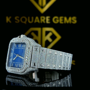 Montre en diamant Moissanite DEF VVS certifiée style Hip Hop entièrement glacée avec corps en acier Montre automatique faite à la main Meilleure note - Product Image 2