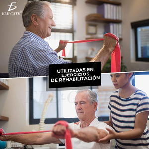 Fasce Elastiche Professionali di Grado Clinico, Alta Resistenza in TPE e Lattice, Accessori da Palestra Stampati per Allenamento Domestico Portatile - Product Image 1