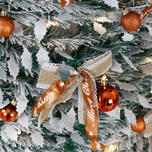 Arbre de Noël artificiel en paillettes avec boule en plastique et nœud décoratif Décoration intérieure Arbre de Noël pliable - Product Image 5