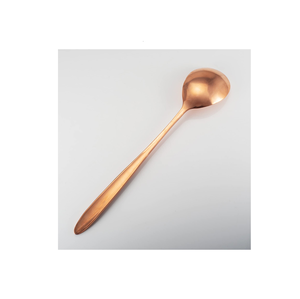 Cuillère à soupe en laiton à long manche et cuillère à soupe de 8,7 pouces, cuillère à café écologique, couverts pour service à chaud - Product Image 1