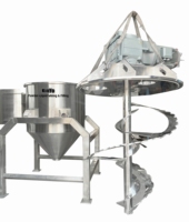 Mélangeur vertical à ruban en acier inoxydable 304 de 100 L pour poudres, aliments et plastiques, avec chemise de refroidissement et de chauffage par pulvérisation