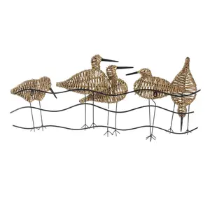 New unique design bird shaped wall hanging decoration for home decor made from the natural environmental seagrass in Vietnam