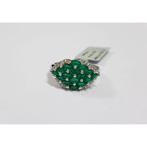 Women's Natural <b>Green</b> Onyx <b>Ring</b> in 925 Sterling Silver Shah Gems Diamond <b>Rings</b> - Product Image 6