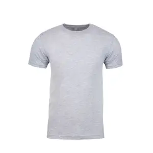 T-shirt uni pour homme, col rond, manches courtes, coupe classique, 100% coton de qualité supérieure, Bella Canvas, gris chiné