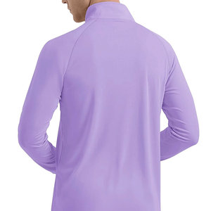 Nuevo estilo, polos de manga larga con cremallera de cuarto de verano para hombre, Color sólido, secado rápido, nuevo diseño, algodón de moda de talla grande - Product Image 2