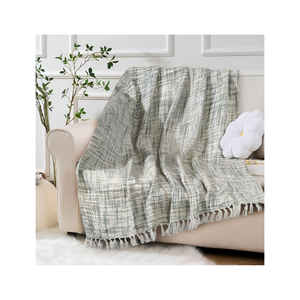 Plaid moelleux texturé 70x90 pouces, fabriqué en Inde, qualité export, idéal pour les acheteurs en gros recherchant des articles doux et confortables pour la maison en hiver. - Product Image 2