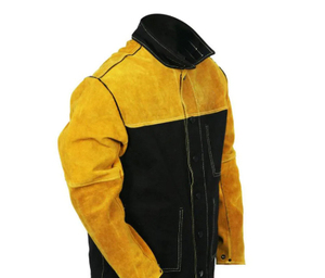 Chaqueta de soldadura anti-chispas, duradera, resistente al fuego, industrial, profesional, de cuero protector, ropa ignífuga, chaqueta de soldadura - Product Image 5