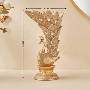 Designer Beautiful'' Peacock'' Metal <b>Vase</b> for Gifts Stylish Metal Flower <b>Vase</b> Unique Coastal for Festive Home Decor Nice Item - Product Image 6