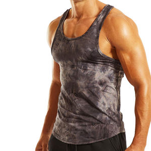 OEM Custom logo <b>Men's</b> Plain Dyed <b>Tank</b> <b>Tops</b> Gym Fitness Workout Singlet Bodybuilding Stringer Sleeveless TEE Shirt - Product Image 5