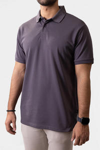 Chemise de sport pour homme personnalisée, brodée, unie, en coton, respirante, à manches courtes, pour le sport, la salle de sport, le golf, avec logo imprimé de luxe, à séchage rapide - Product Image 2