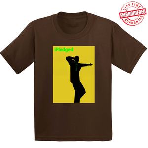 T-shirt iPledged Iota Phi Theta, marron-brodé avec garantie à vie - Product Image 1