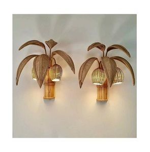 Producto de alta calidad Art Pole Leaf Plant Floor Light Decoración <span class=keywords><strong>Office</strong></span> Hotel Club Villa Coconut Tree Lámpara de pie de India - Product Image 1