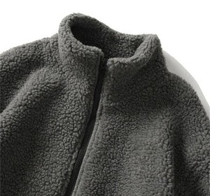 Sweat-shirt en molleton Sherpa lourd avec logo personnalisé OEM Sweat-shirt zippé de haute qualité pour hommes - Product Image 4