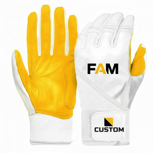 Guantes de Bateo Personalizados de Alta Calidad OEM al por Mayor, Palma de Cuero Premium, Agarre Fuerte, Correa de Muñeca Ajustable, Guantes de Bateo de Softbol - Product Image 2