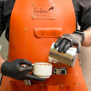 Tablier en cuir véritable personnalisé avec logo personnalisé Cadeau d'affaires d'artiste tatoueur avec poches Nom personnalisable pour elle - Product Image 6