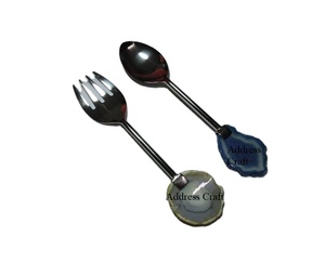 Herramienta de ensalada más Popular, servidor de ensalada de acero inoxidable 18/8, herramienta de cocina, cubiertos, herramientas de servicio personalizadas, cuchara para ensalada, vajilla - Product Image 1