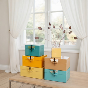 Caja de Madera Decorativa de Lujo Moderna con Acabado Lacado, Logotipo Personalizado Grabado, Organizador de Joyas en Colores Vibrantes, para Regalos - Product Image 3