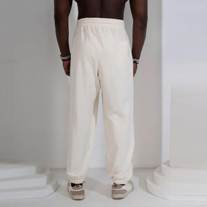 Pantalon de jogging de sport taille moyenne décontracté pour hommes Pantalon de survêtement ample en polaire avec logo personnalisé Coupe normale Cordon de serrage personnalisable - Product Image 6
