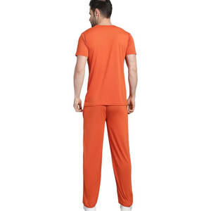 Ensemble de survêtement pour homme, coupe régulière, respirant, en coton et polyester, tissu léger et extensible, taille élastique, hiver, 300g, court - Product Image 2