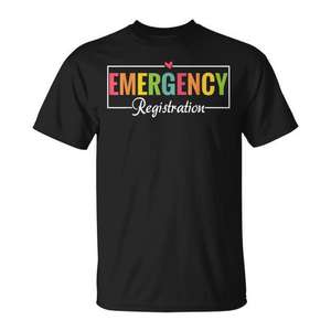 Camiseta de Enfermera de Sala de Emergencias para Registro de Pacientes en ER, Categoría Promocional - Product Image 1