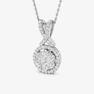 Collar con Colgante de Diamante Rosa VVS Cultivado en Laboratorio, Forma Ovalada Clásica, Chapado en Oro Rosa de 12k, Cadena Cubana, Estilo Hip Hop, Regalo para Mujer - Product Image 3