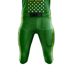 Uniforme de Fútbol Americano al por Mayor de Alta Calidad, Impresión de Logotipo Personalizado, Transpirable, 100% Poliéster, Pantalones Cortos que Absorben la Humedad - Product Image 4