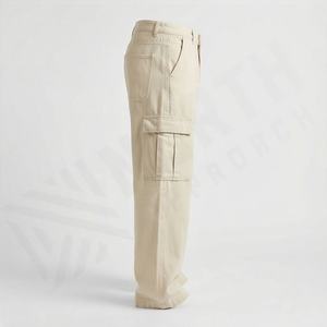 Pantalons de survêtement cargo surdimensionnés pour hommes, style streetwear, logo personnalisé 2024, jambes larges, pantalons cargo baggy, pantalons pour hommes, coupe personnalisée - Product Image 3