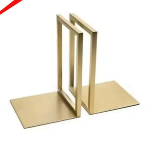 2025 Simple Look Golden Finished Aluminum <b>Bookend</b> For Home Office Living Room - Product Image 1