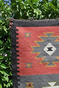 Tissé à la main laine Jute Kilim Dhurrie tapis motif géométrique couleur personnalisée lavable pile moyenne toutes saisons tapis de taille personnalisée - Product Image 6