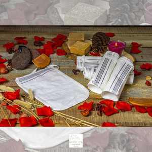 Guantes de baño de algodón exfoliante corporal suave respetuosos con el medio ambiente para la eliminación de la piel muerta, guante de ducha esencial, depurador de manos, exfoliante - Product Image 4