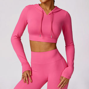 Vente en gros OEM Service respirant femmes coton polyester décontracté lavé survêtement à capuche avant pour la saison d'hiver - Product Image 3