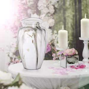 Urnes pour cendres Urne commémorative Urne en aluminium pour cendres humaines Adulte Femme Souvenir décoratif Fournitures en gros - Product Image 2