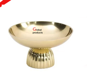 Nuevo aspecto, forma redonda, metal, acero inoxidable, acabado dorado, ensalada y cuenco para servir comida para hotel, restaurante y bar - Product Image 2