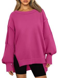 Sudadera holgada de gran tamaño para mujer, Jersey de manga larga de algodón suave para Otoño e Invierno - Product Image 4