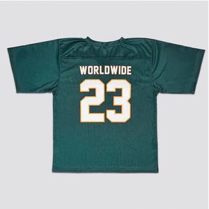 Camiseta de fútbol americano bordada personalizada de alta calidad, camiseta de fútbol con estampado verde completo, camiseta de fútbol al por mayor, ropa de fútbol americano - Product Image 3