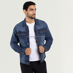 Nardon Apparel Blouson aviateur en jean vintage personnalisé pour hommes-Hiver réversible respirant 100% coton Style camionneur - Product Image 1
