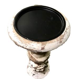 Bougeoir de finition en bois naturel blanc et marron pour la décoration de la maison Bougeoir à long pilier à haute vente - Product Image 2