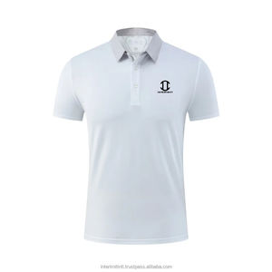 Camiseta para Hombre, 100% Algodón, Tejido de Punto, Bordado con Estampado Frontal, Transpirable, Manga Corta, Informal, Deportiva, de Golf, Alta Calidad, Elástica - Product Image 2