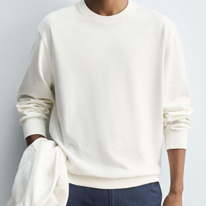 Vente en gros de sweats en cuir suédé avec logo personnalisé 280G ODM pour hommes sweat-shirts en coton personnalisés à la mode pour hommes sweat-shirt à épaules tombantes pour hommes - Product Image 1