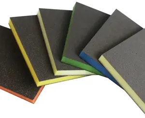 Lieferant Großhandel günstiger Schleifschwamm Hardware Maschinen Möbel Polieren benutzerdefiniertes doppelseitiges Schwamm-Sandpapier