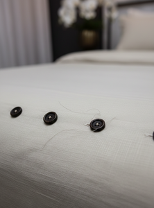 Juego de Funda Nórdica de Lino 100% Orgánico - Juego de Ropa de Cama de Lino Suave y Ecológico de 4 Piezas con Cierre de Botones - Product Image 4