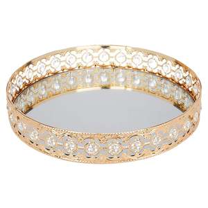 Elegant <b>Mirror</b> Metal <b>Tray</b> for Home Decor Serving Dining Parties Snacks and Kitchen Use <b>with</b> Durable Design for Everyday Styles - Product Image 1