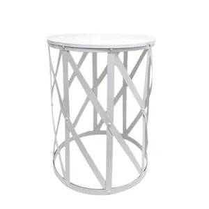 Mesa auxiliar decorativa de mármol de hierro para habitación de hotel para dormitorio y sala de estar, muebles de jardín hechos a mano a granel - Product Image 1