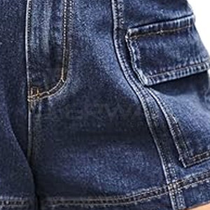 Ropa de calle, pantalones cortos vaqueros éxito de ventas, venta al por mayor, pantalones vaqueros cortos para mujer de talla personalizada, pantalones vaqueros cortos económicos para mujer - Product Image 5