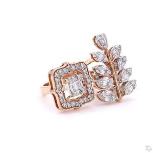 Magnifique bague en or et diamants pour femme, style moderne, élégance scintillante, bijoux fins, cadeau de mariage ou de fiançailles. - Product Image 2