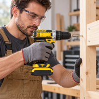 Nouveautés HJT : Kit d'outils multifonctionnels pour la maison, perceuse à percussion sans fil pour artisans et mécaniciens, ensemble d'outils pour le travail du bois