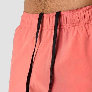 Pantalones cortos deportivos de color rosa Coral para hombre, ligeros, entrenamiento de gimnasia, cintura elástica informal de verano - Product Image 5