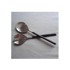 Juego de cubiertos de mango largo de Metal personalizado brillante, juego de servicio de bar de ensalada, mango martillado antiguo, servidor de ensaladas - Product Image 4