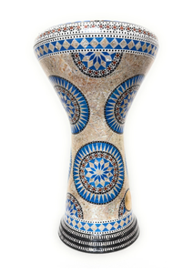 Gawharet El Fan, Darbuka de Aluminio Hecha a Mano, Tambor de Mano Egipcio, Percusión, 17.5 Pulgadas, Color Marrón - Product Image 4