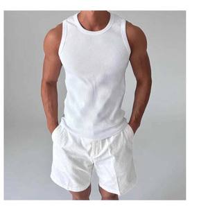 Vente en gros de vêtements d'entraînement de fitness et de musculation avec logo personnalisé pour hommes, gilet sans manches, débardeur moulant pour hommes - Product Image 6